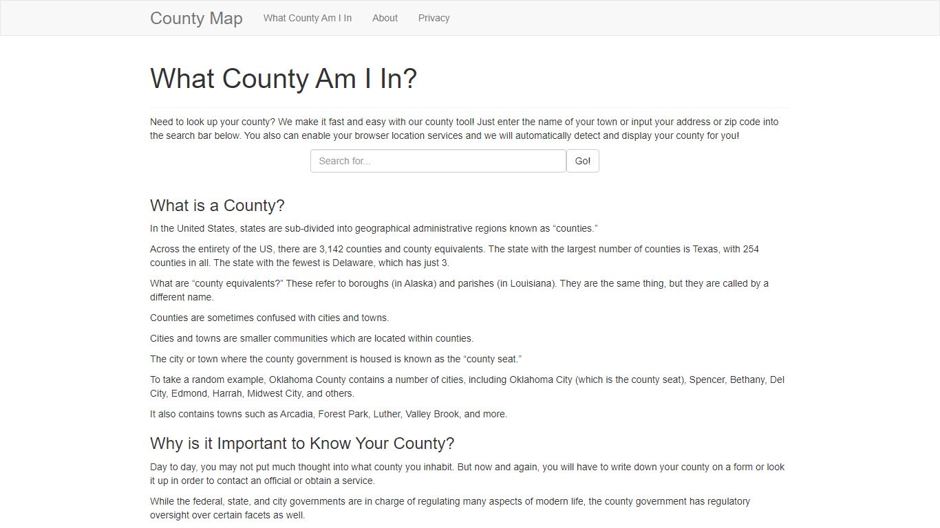 What County Am I In?