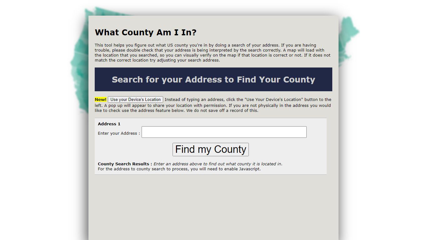 What County am I in?